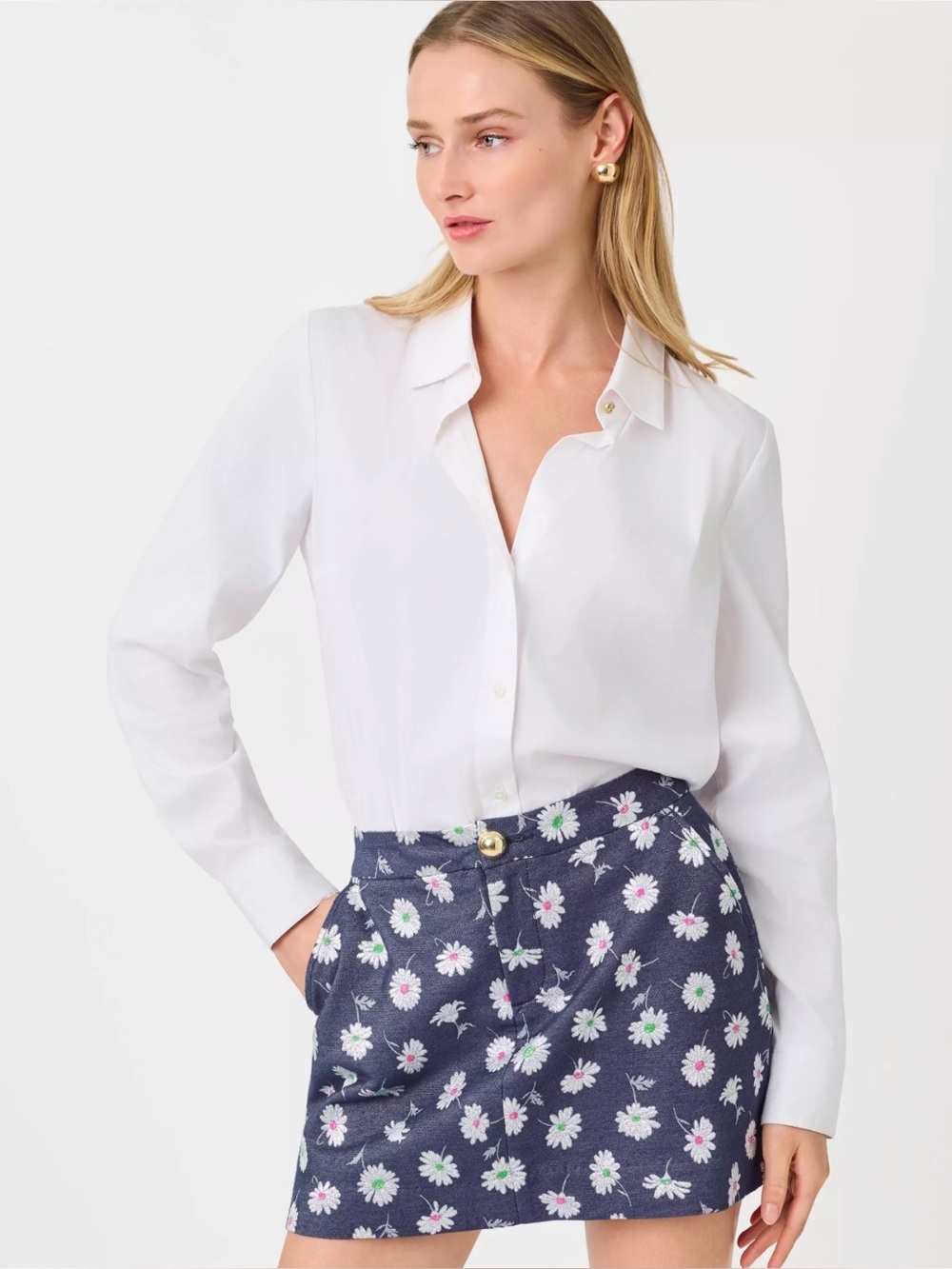 Lilly Pulitzer The Lilly Shirt Resort White Button Down XS